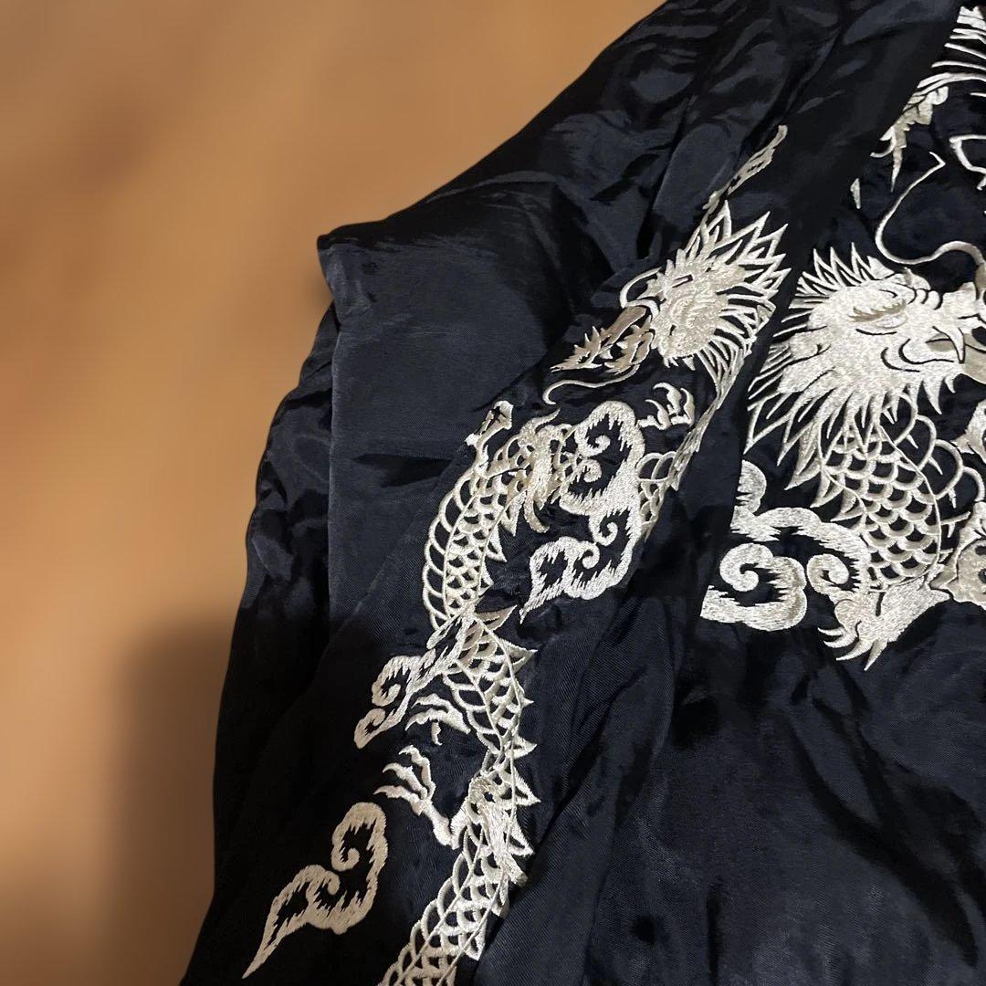 最終値下げ　 クロップドヘッズリバーシブル　龍サテン スカジャン 日本製