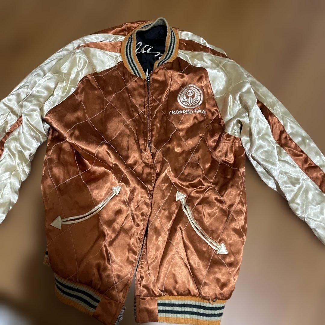 最終値下げ　 クロップドヘッズリバーシブル　龍サテン スカジャン 日本製