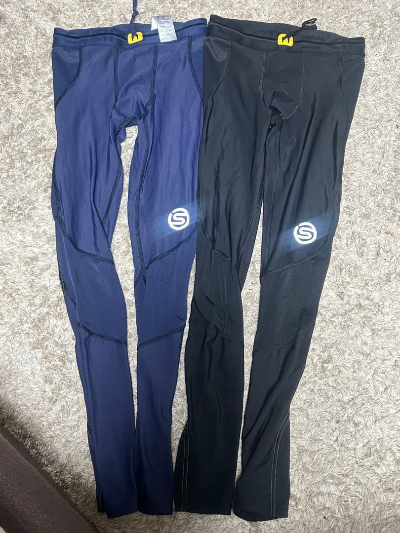 SKINS タイツ Sサイズ ネイビー ブラック 2色セット