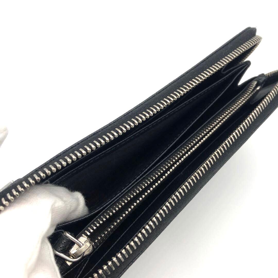 極美品✨プラダ　 サフィアーノレザー　長財布 ラウンドファスナー