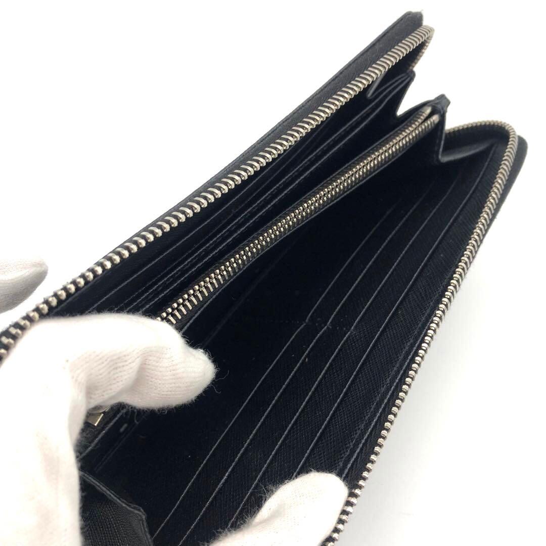 極美品✨プラダ　 サフィアーノレザー　長財布 ラウンドファスナー