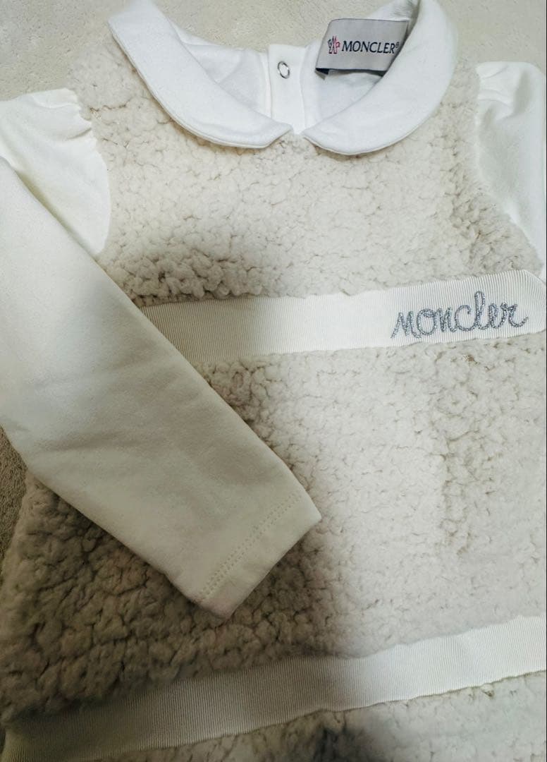 MONCLER 長袖ワンピース クリーム　キッズ　ベビー