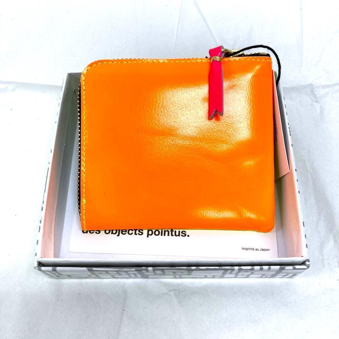 コムデギャルソン 財布 レザー ケース ブルー ユニセックス 黄 橙