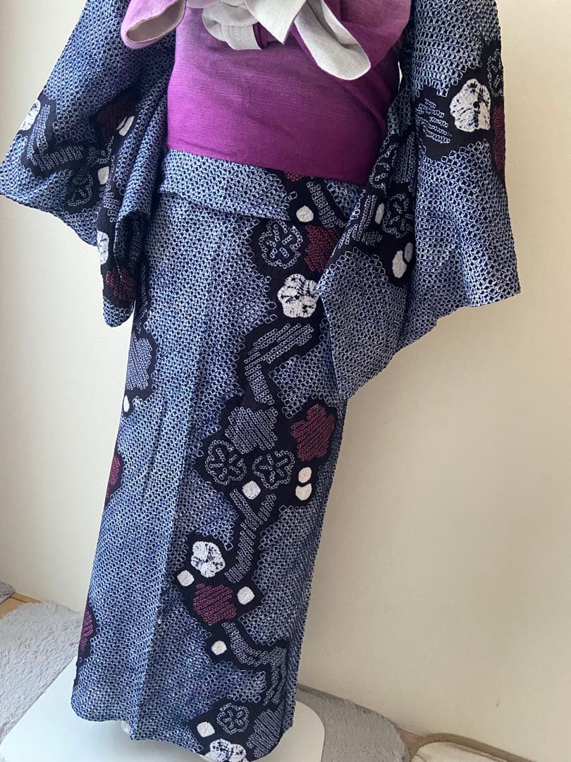 ◻️ メルりんご様◻️有松鳴海絞り浴衣　裄67 身丈160