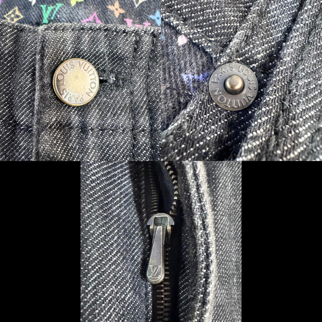 専用 ルイヴィトン モノグラムマルチ サブリナ丈 デニム ブラック×マルチ 42