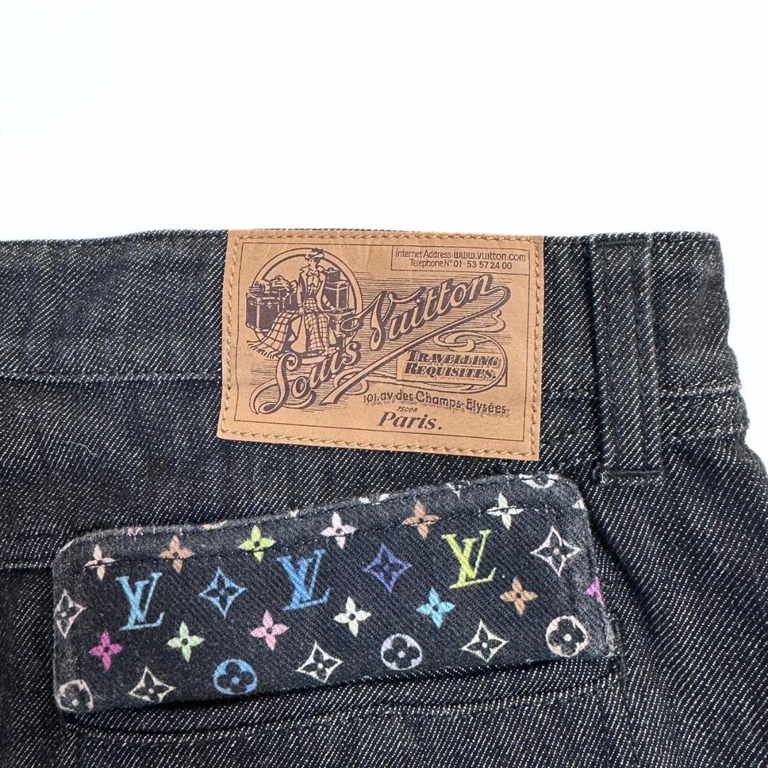 専用 ルイヴィトン モノグラムマルチ サブリナ丈 デニム ブラック×マルチ 42