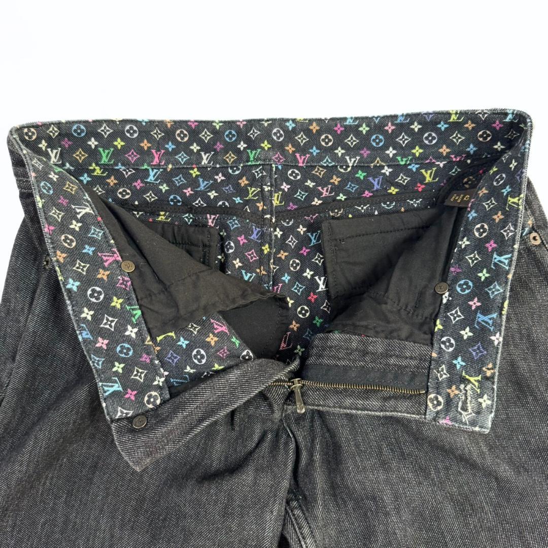 専用 ルイヴィトン モノグラムマルチ サブリナ丈 デニム ブラック×マルチ 42