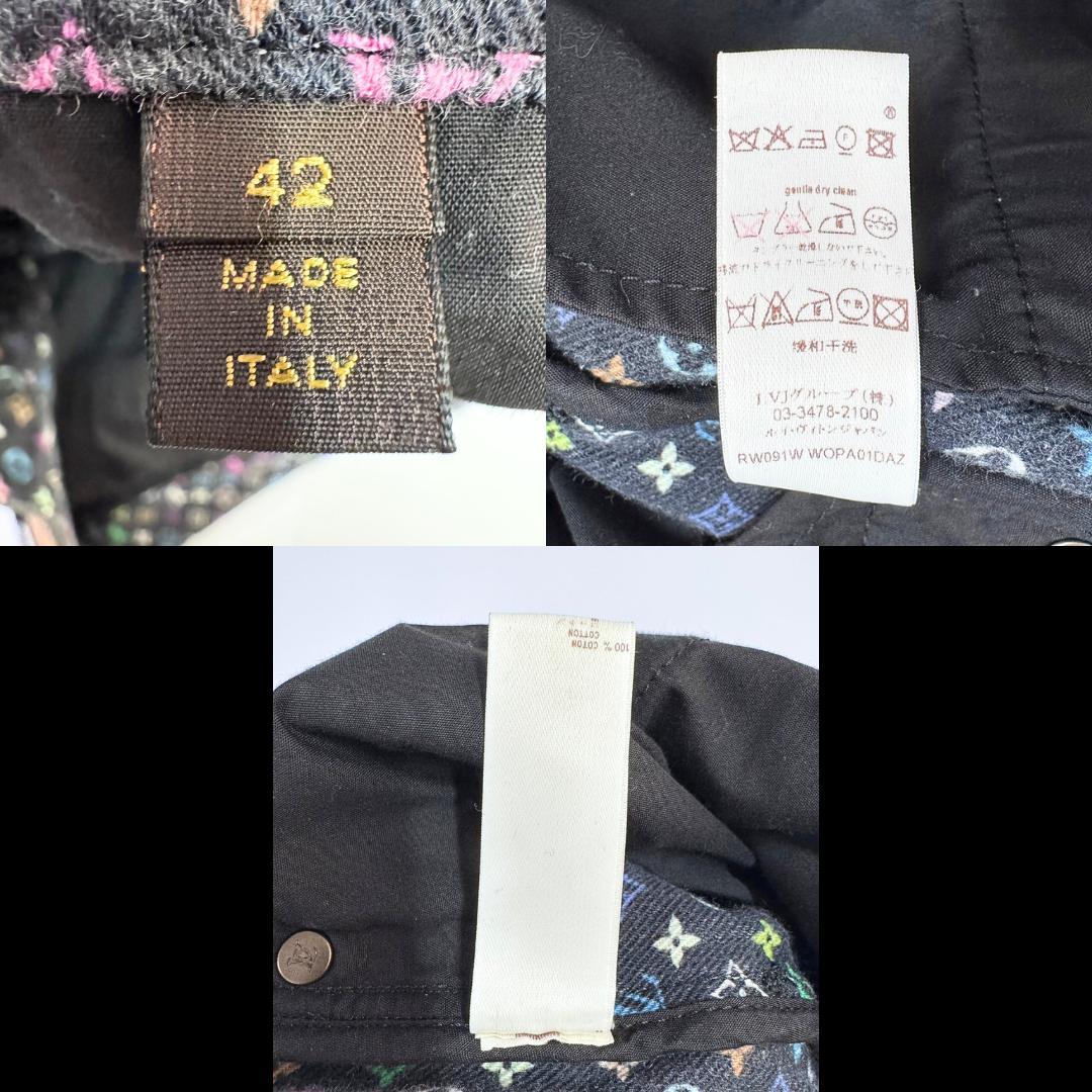 専用 ルイヴィトン モノグラムマルチ サブリナ丈 デニム ブラック×マルチ 42