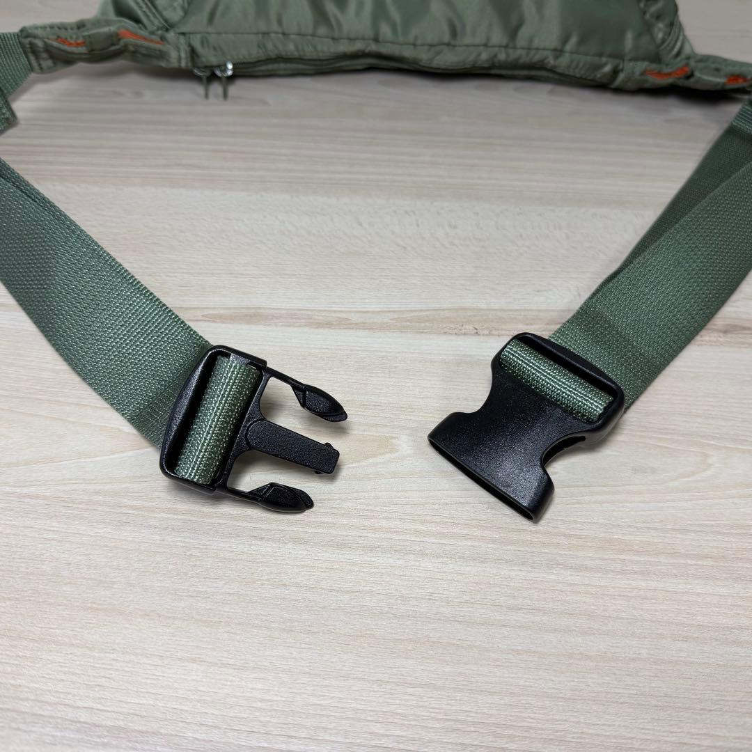 希少PORTERポータータンカーボディーバックウエストポーチセージグリーン S