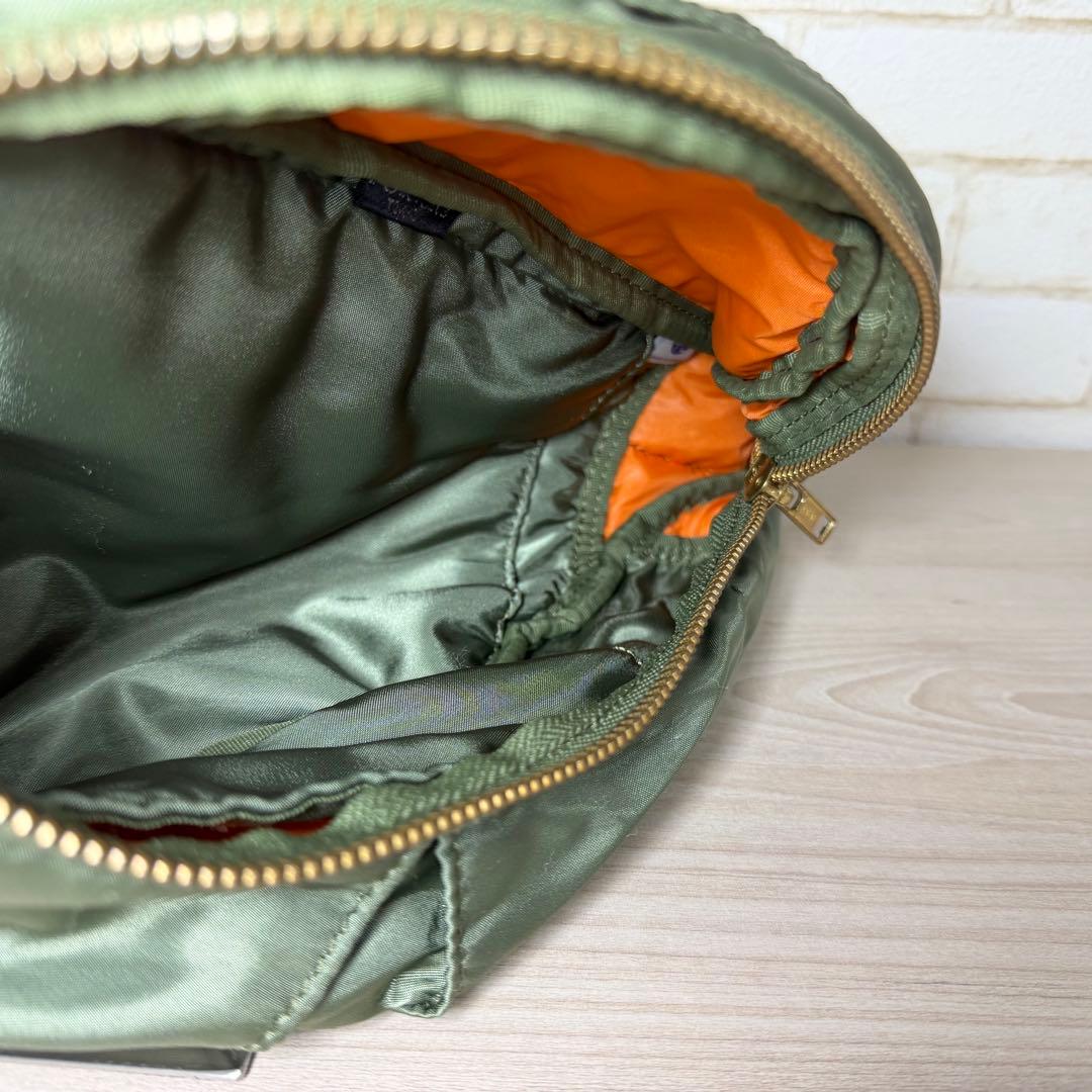 希少PORTERポータータンカーボディーバックウエストポーチセージグリーン S