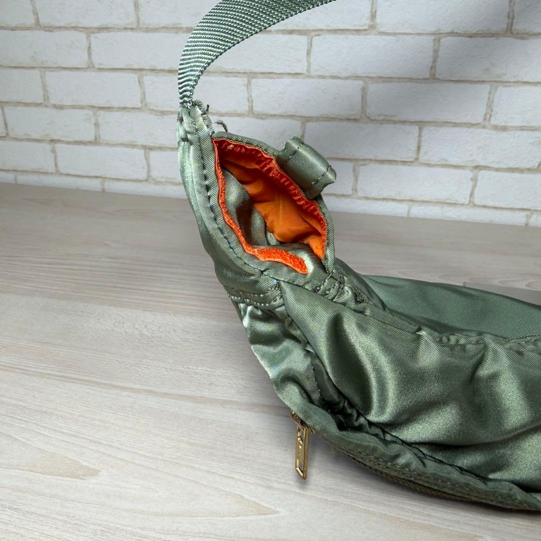 希少PORTERポータータンカーボディーバックウエストポーチセージグリーン S