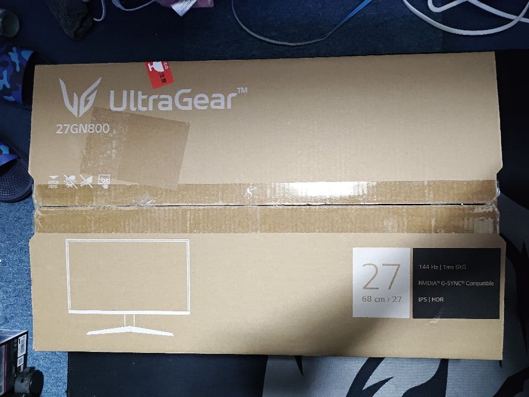 27GN800-B　LG 27インチ144Hz WQHD ディスプレイモニター