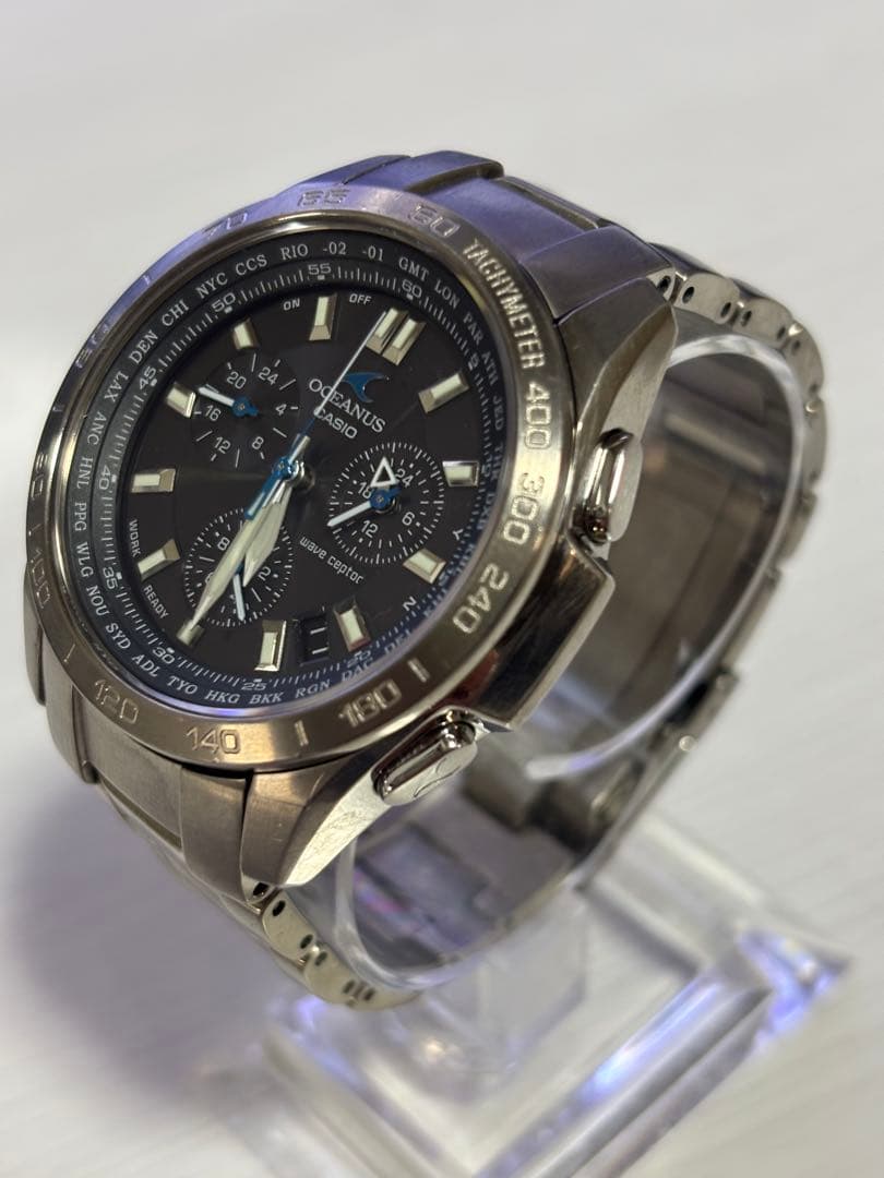 OCEANUS OCW-600電波ソーラーフルチタン、サファイアガラス