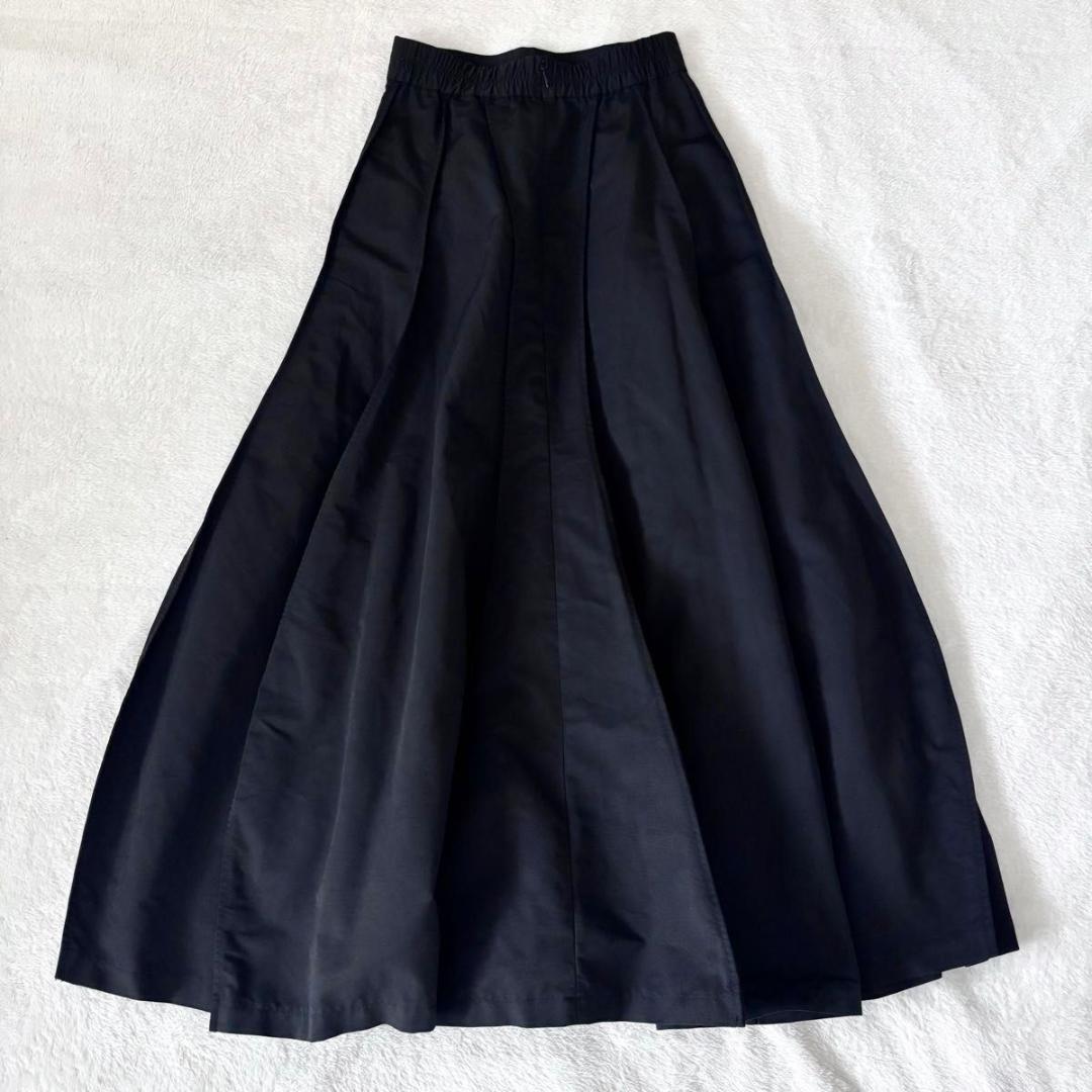 UN3D.　アウトシームスカート　ブラック　アンスリード　36 ロング　モード