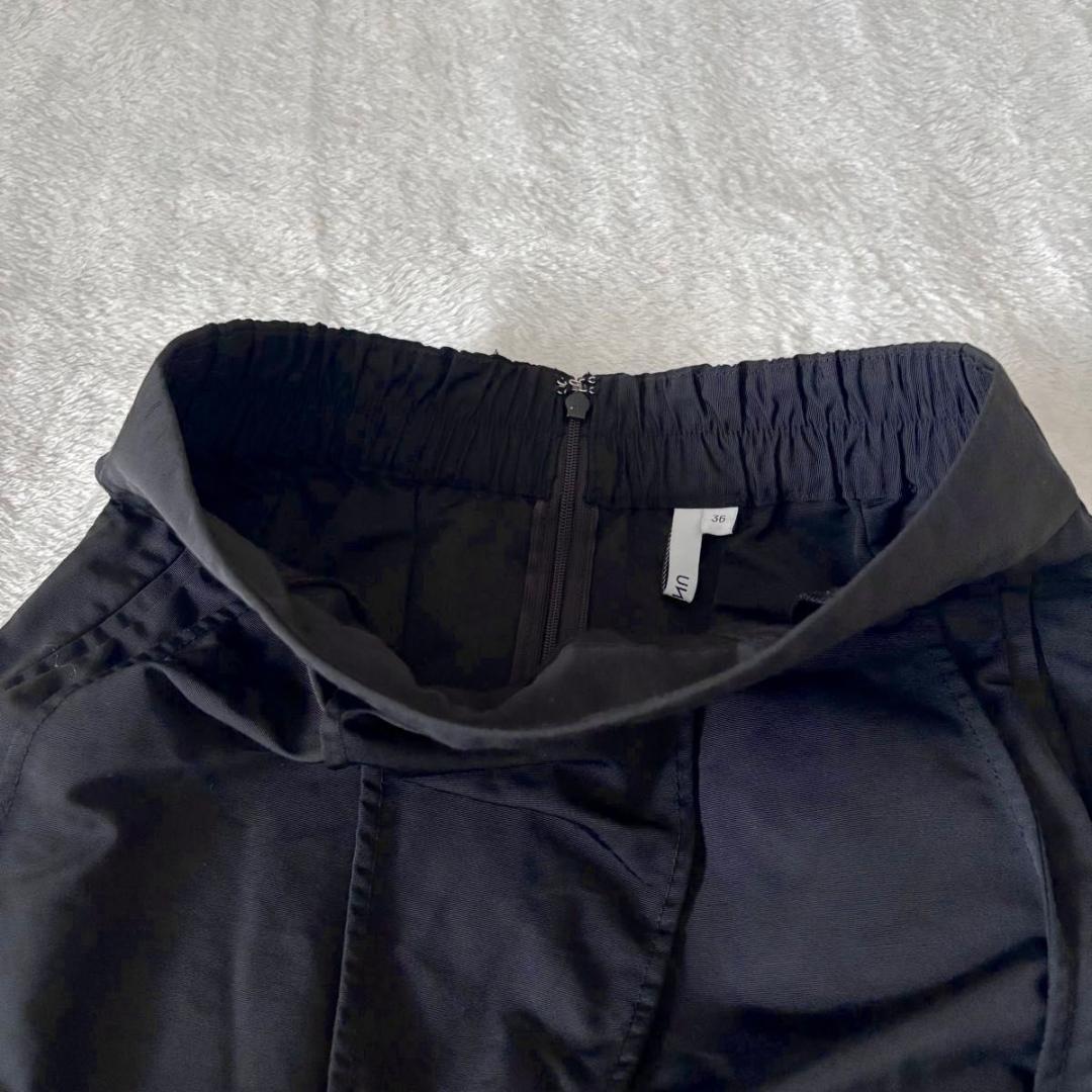 UN3D.　アウトシームスカート　ブラック　アンスリード　36 ロング　モード