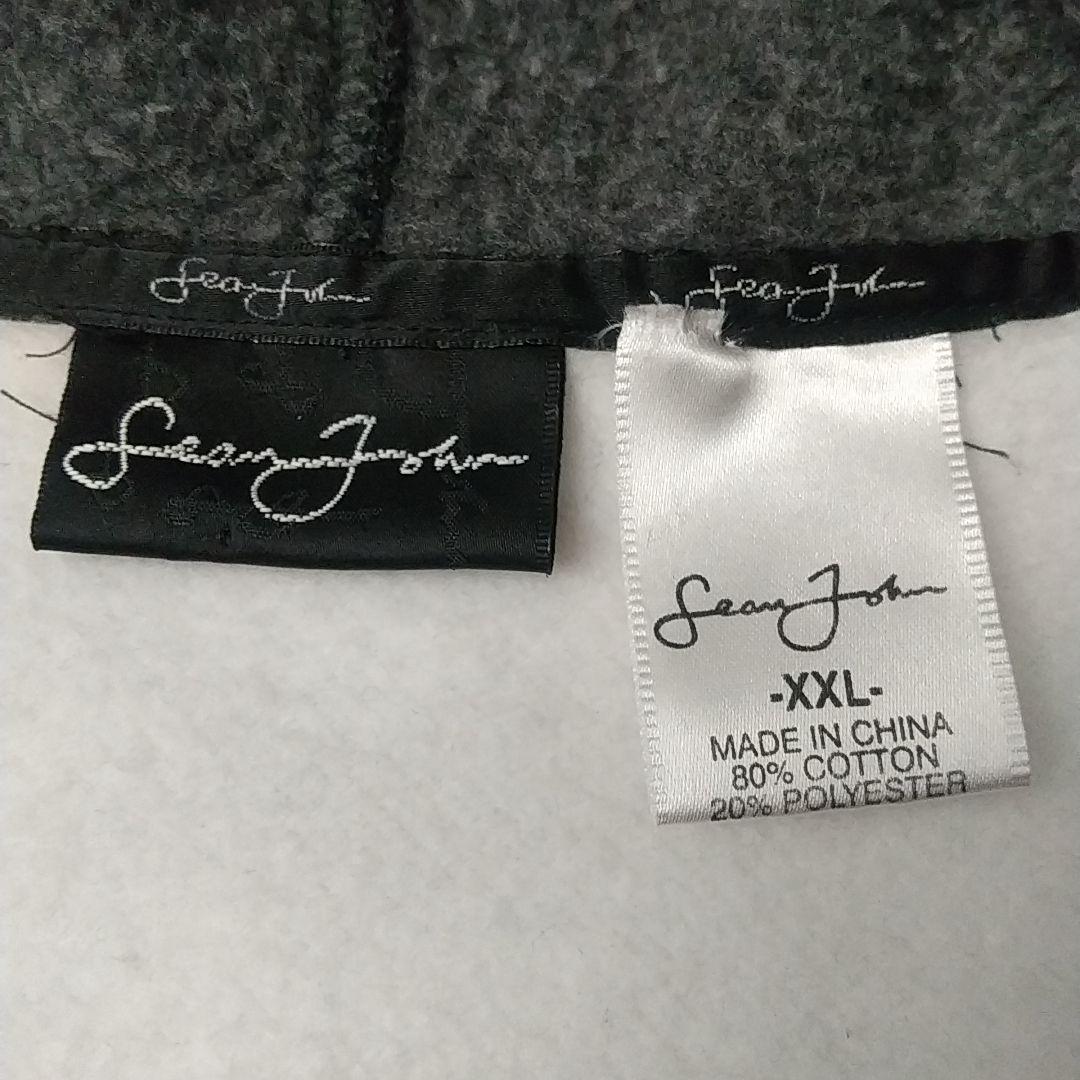 希少サイズ☆ショーンジョン 刺繍 センターロゴ フードロゴ リブライン パーカー