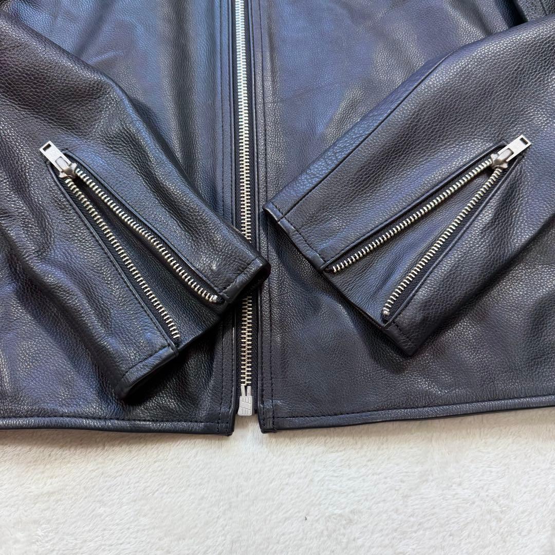 極美品 SCYE サイ 牛革 カウレザー シングルライダース ブラック 38 M