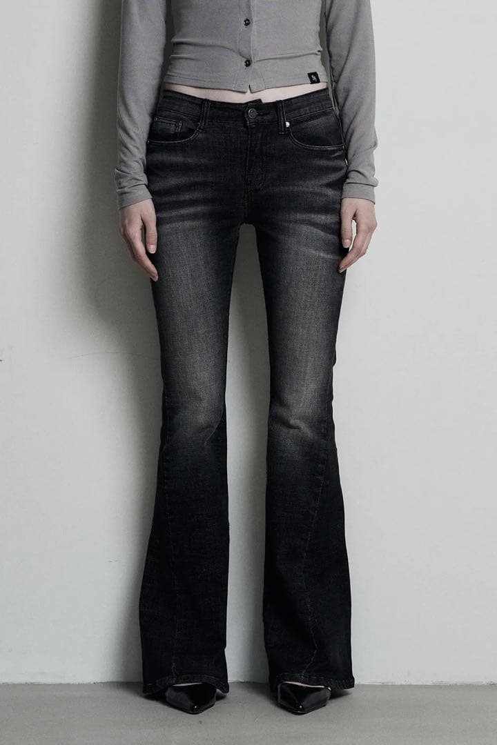 パンツ SYNERJYN CAT WASHING DENIM PANTS Black