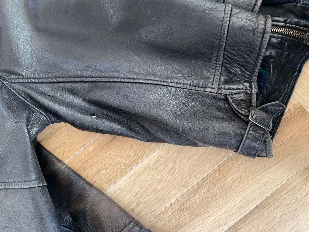 Gerald 購入UKレザー ヴィンテージシングルライダースジャケット