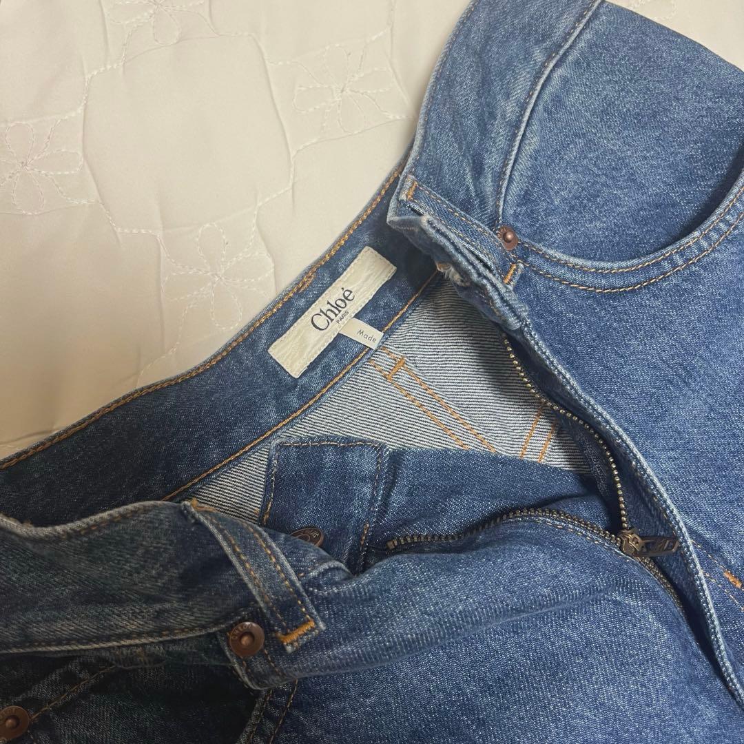 【新品未使用】Chloe ハイライズ ワイドジーンズ