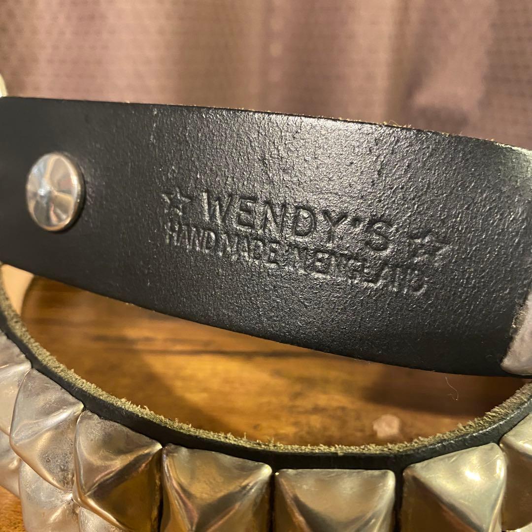 WENDY'Sウェンディーズ 2連ラージ ピラミッドスタッズ ベルト　イギリス製