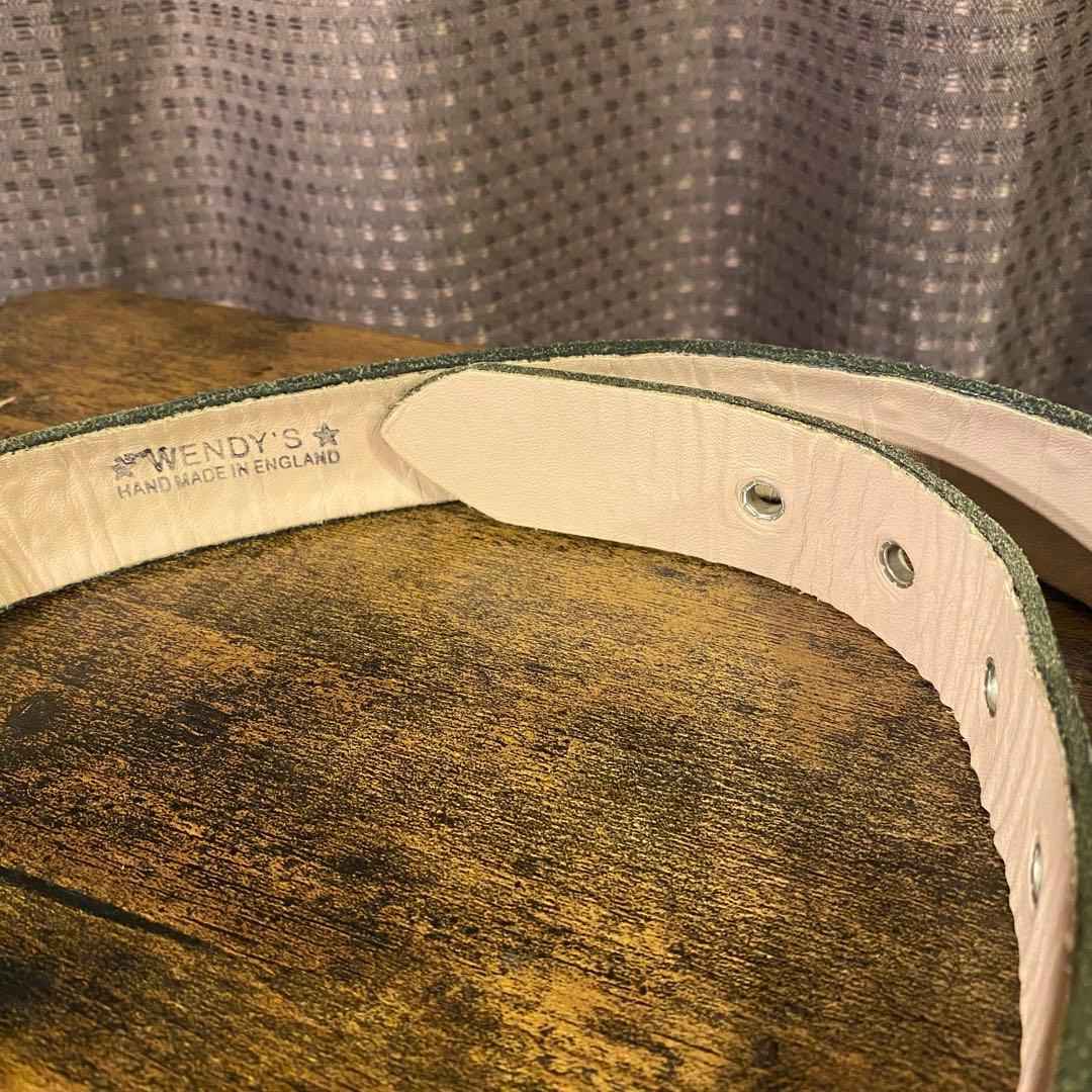 WENDY'Sウェンディーズ 2連ラージ ピラミッドスタッズ ベルト　イギリス製