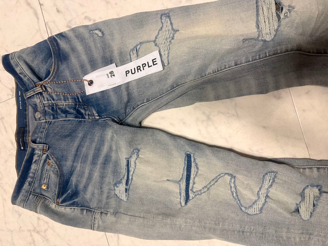 PURPLEBRANDダメージジーンズ