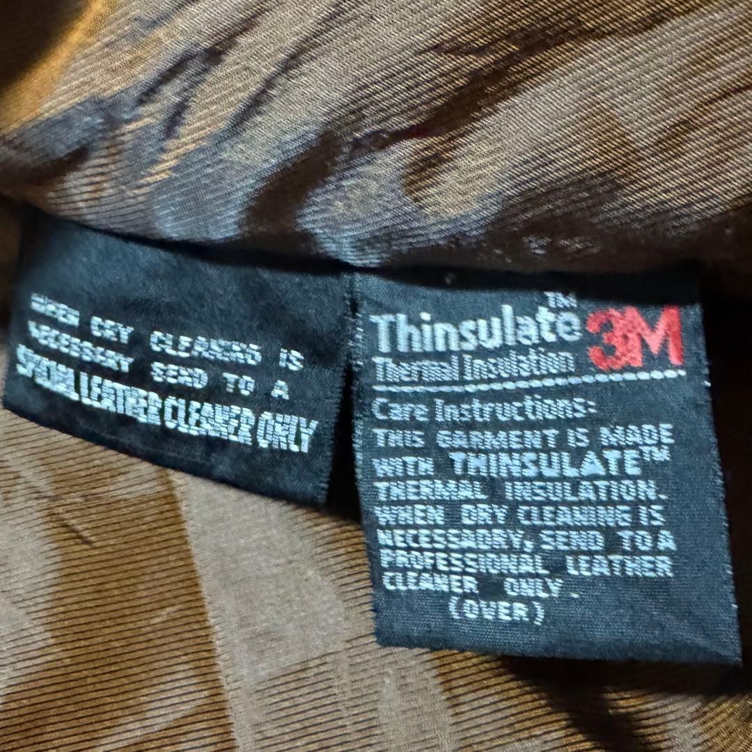 90s WILSON レザージャケット　セミダブルライダース　シンサレート　短丈