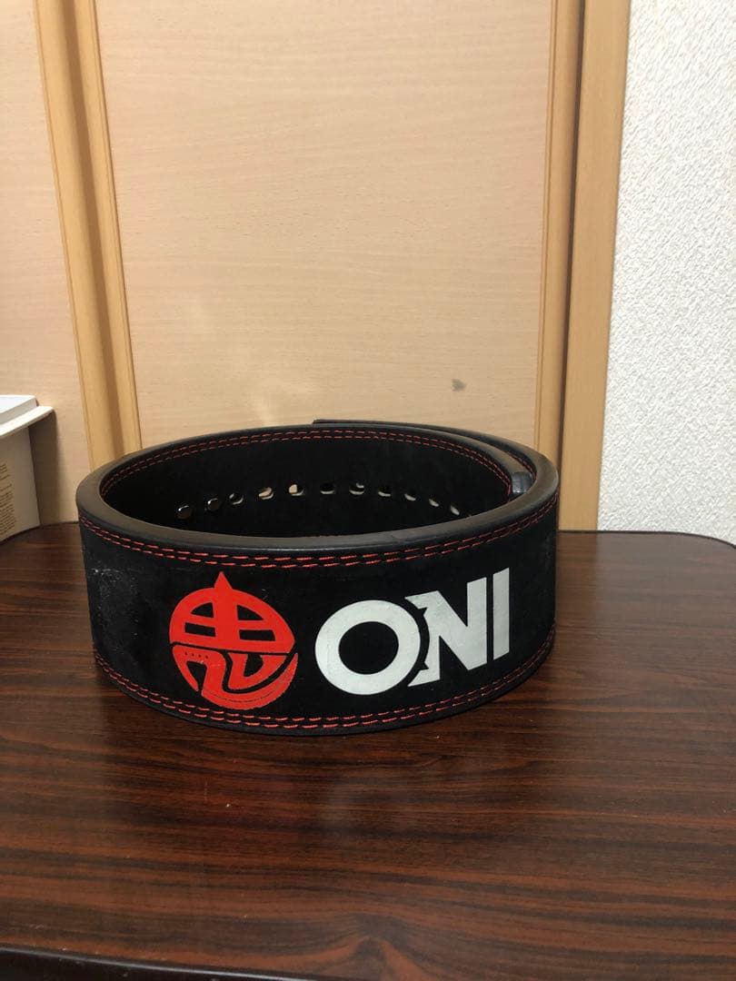 ONI トレーニング・パワーベルト 黒/赤　サイズM