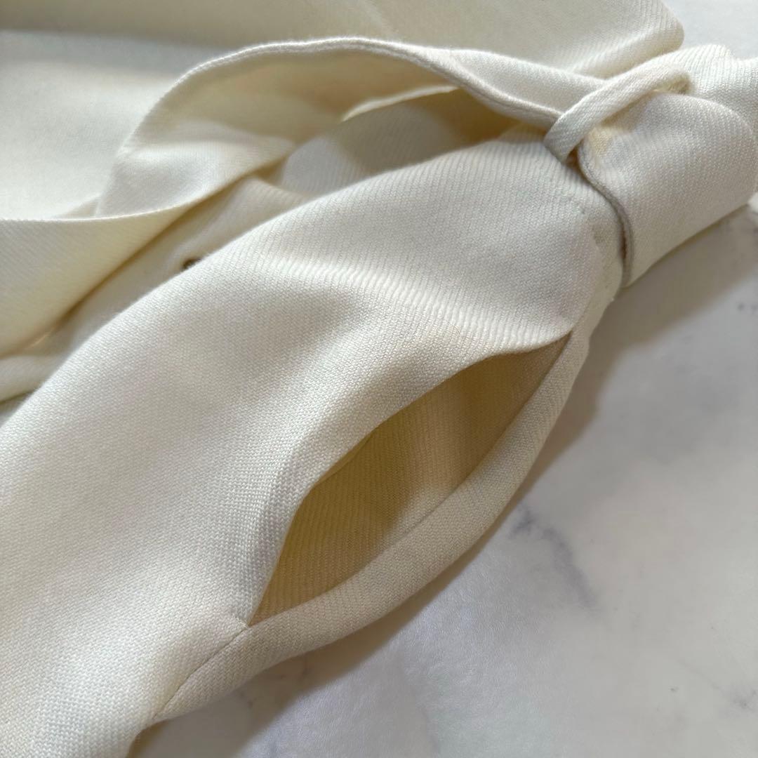 新品タグ付✨ebure エブール ナチュラルウールツイル ラップ風スカート 38