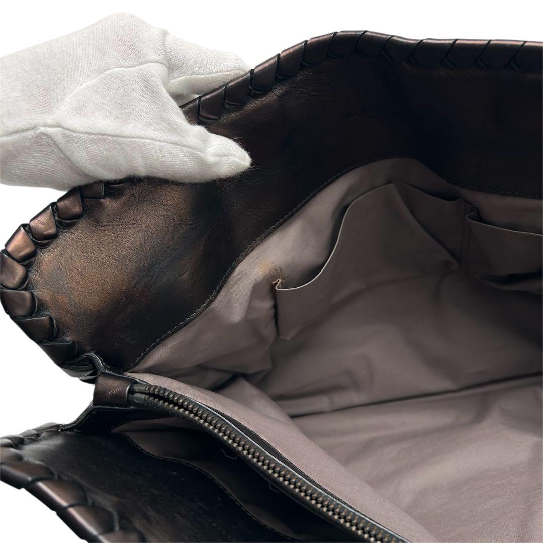 ボッテガヴェネタ ブリーフケース ビジネスバッグ イントレチャート クロコ 男性