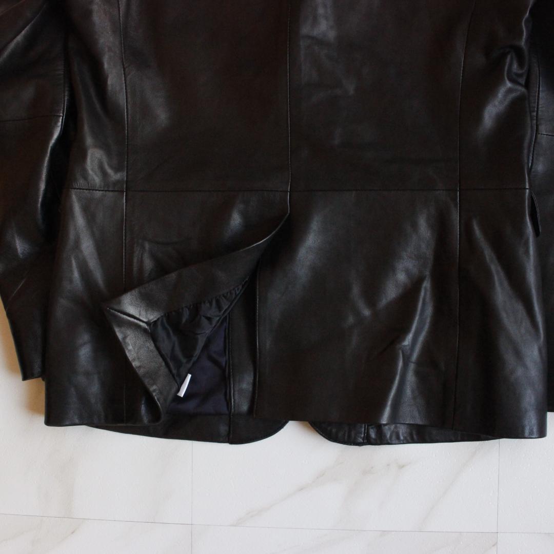 バナナリパブリック 羊革 テーラードジャケット M ブラック