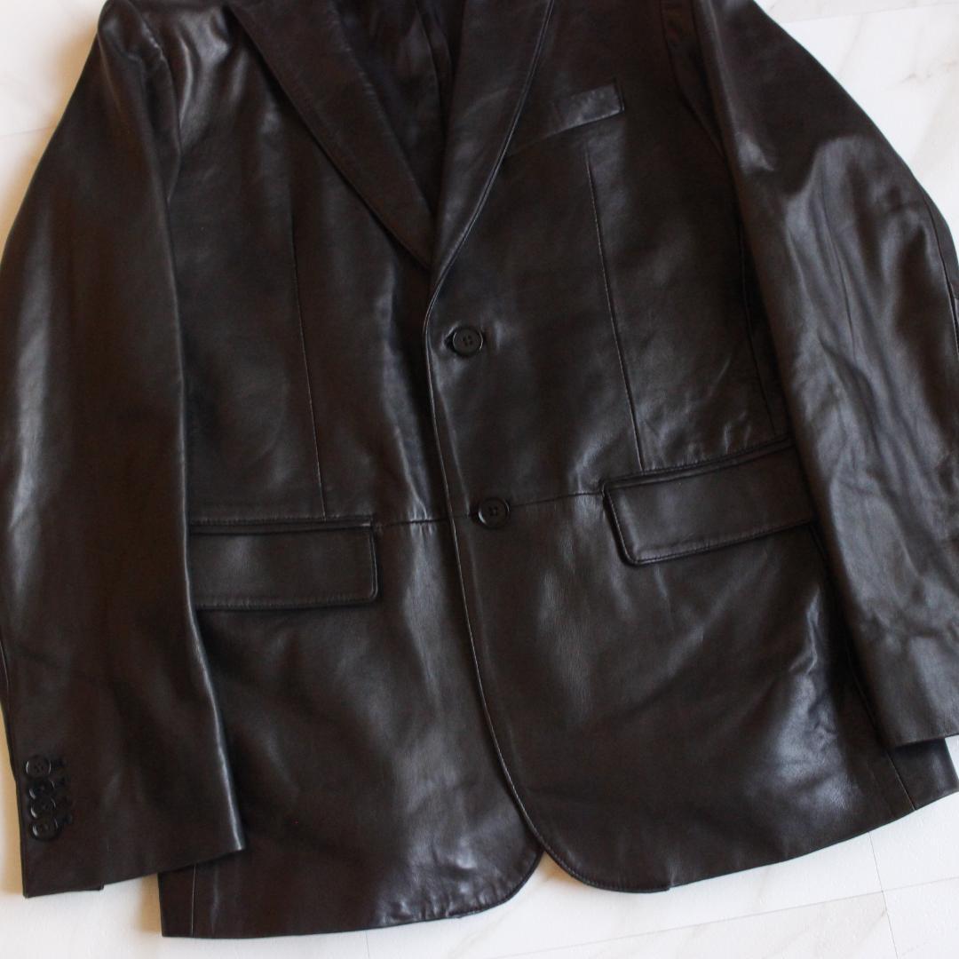 バナナリパブリック 羊革 テーラードジャケット M ブラック
