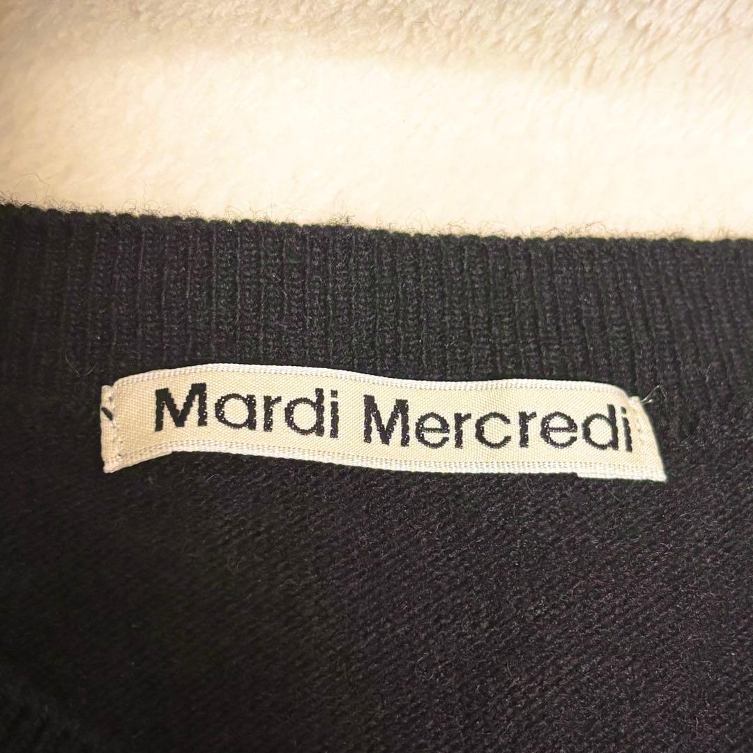 Mardi Mercrediカシミア混 ロゴ長袖ニットセーター ONE SIZE