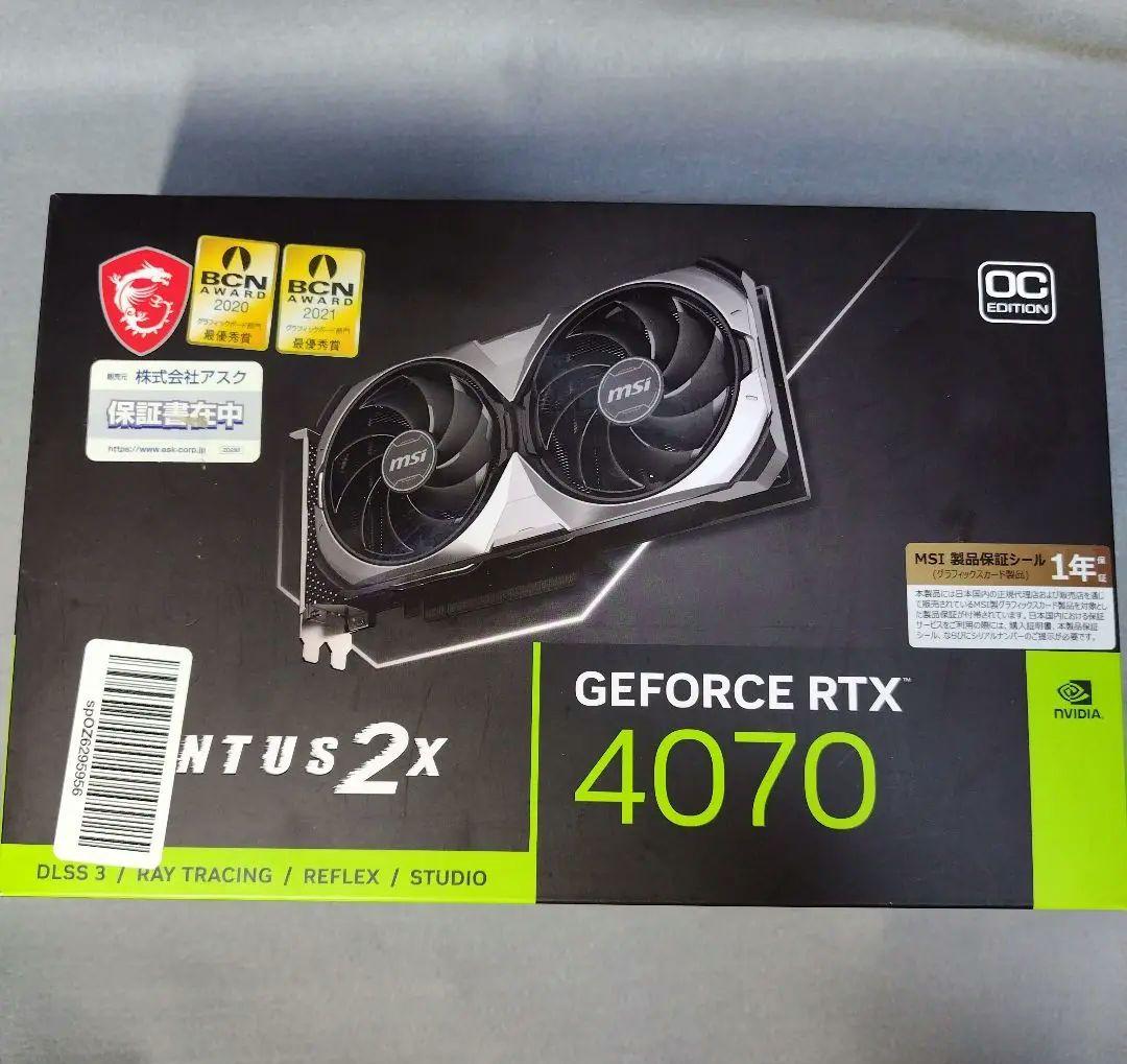 GeForce RTX 4070 VENTUS 2X 12G OC(正常動作品)