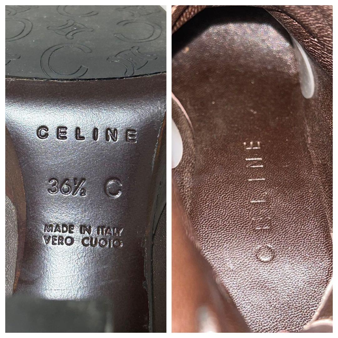 美品 CELINE スエード レザー ファー ロングブーツ 2way 36.5