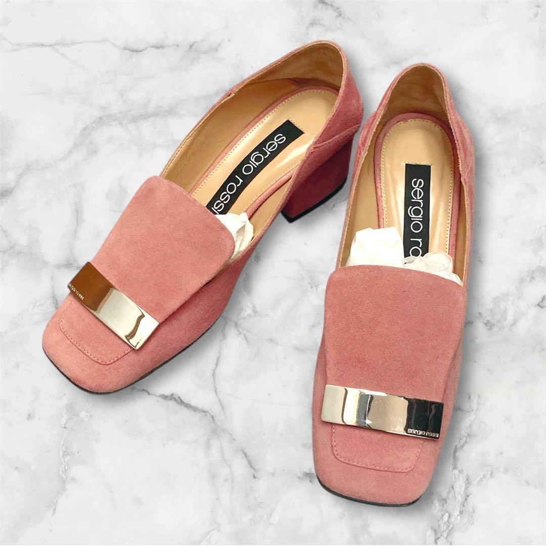 特価♡極美品 セルジオロッシ sr1 スウェードパンプス 36 ピンク