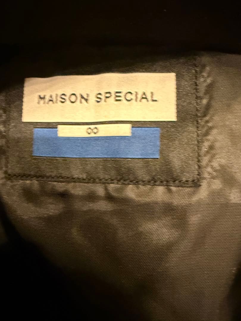 メゾンスペシャル シープレザーシングルカラーブルゾン ブラック サイズ0