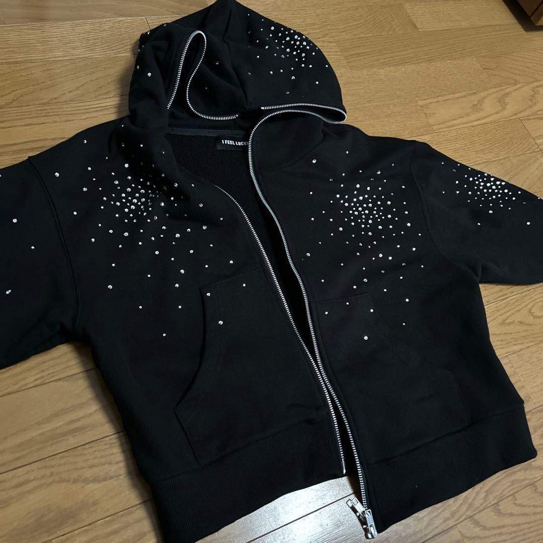 〆*様 【ラインストーンパーカー】 【定価約4万】フーディー パーカー 韓国スト