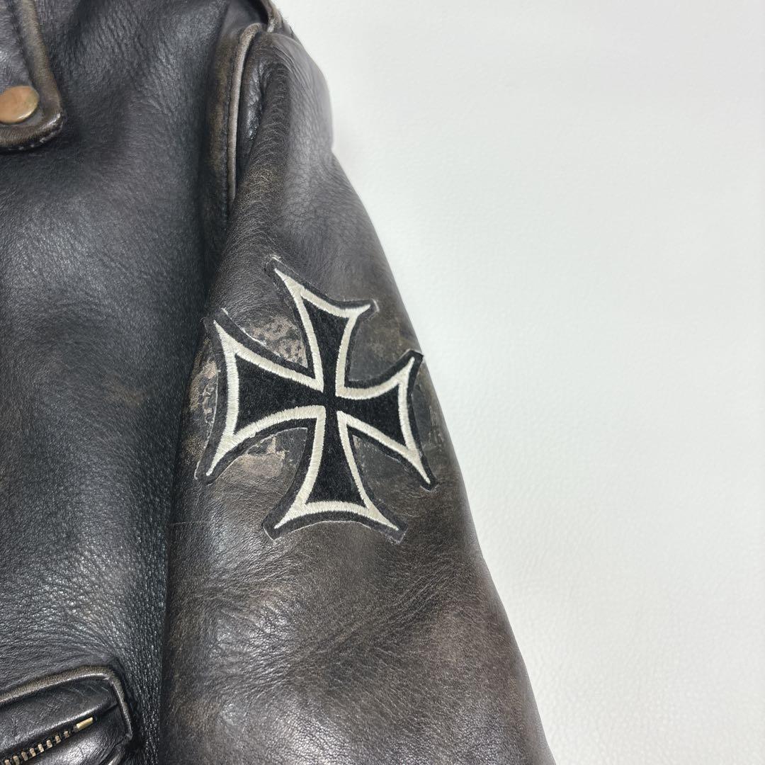 vanson ダブルライダースジャケット キルティング 黒色 Sサイズ 本革