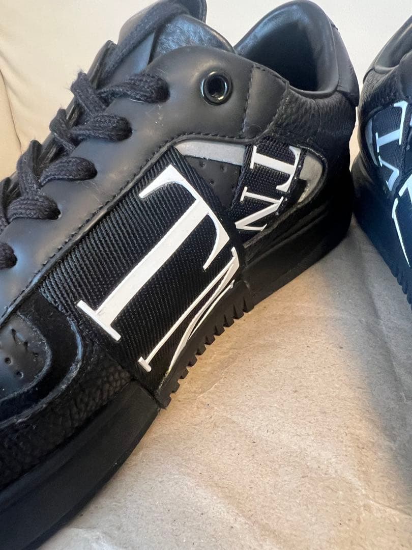 VALENTINO ヴァレンティノ レザー スニーカー 44 オールブラック