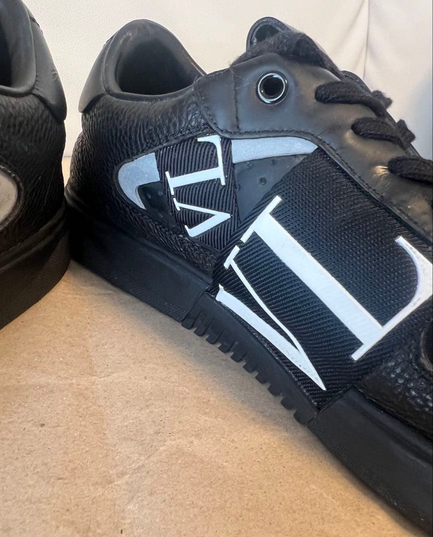 VALENTINO ヴァレンティノ レザー スニーカー 44 オールブラック