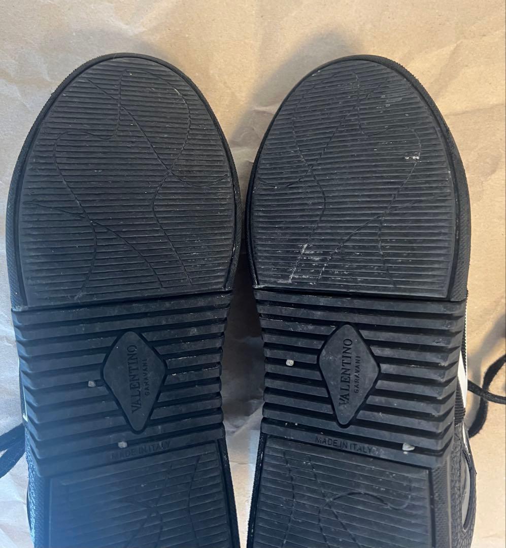 VALENTINO ヴァレンティノ レザー スニーカー 44 オールブラック