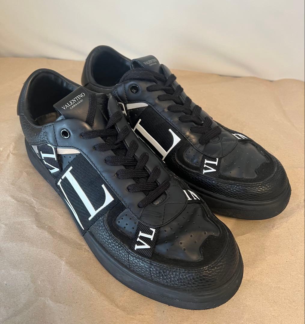 VALENTINO ヴァレンティノ レザー スニーカー 44 オールブラック