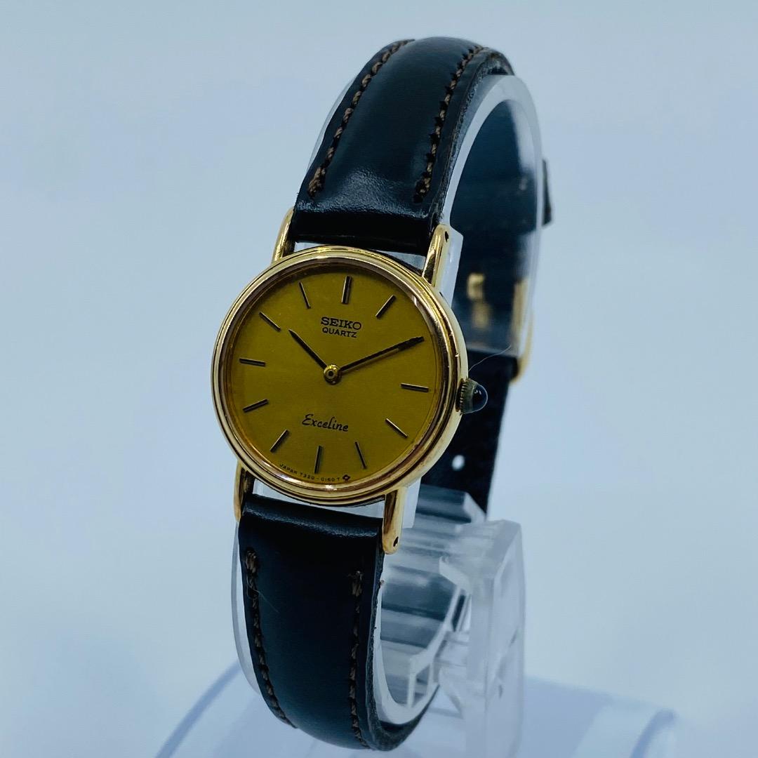 SEIKO エクセリーヌ クォーツ ゴールド 14K×SS 7320-0070