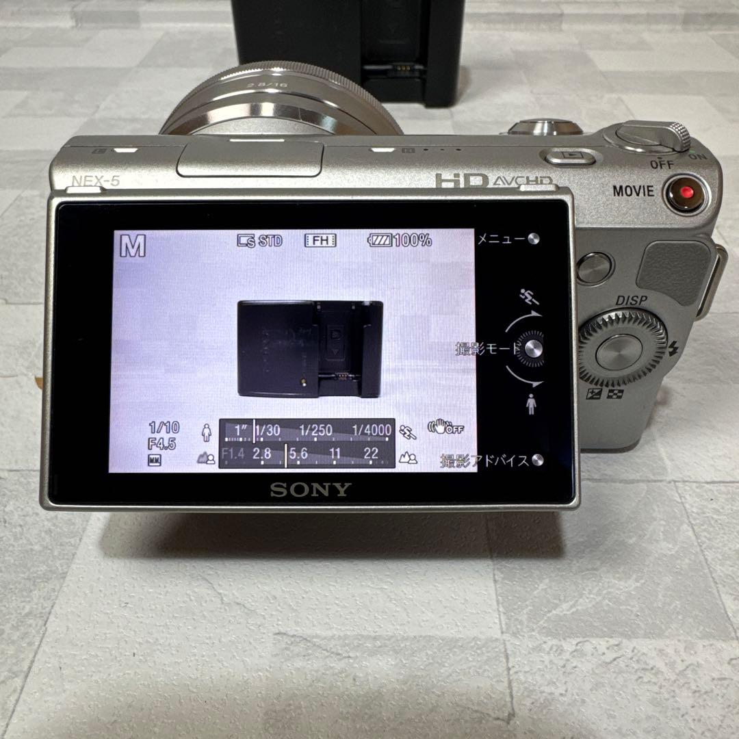 T010 SONY ソニー α NEX-5 ダブルレンズキット シャッター回数少