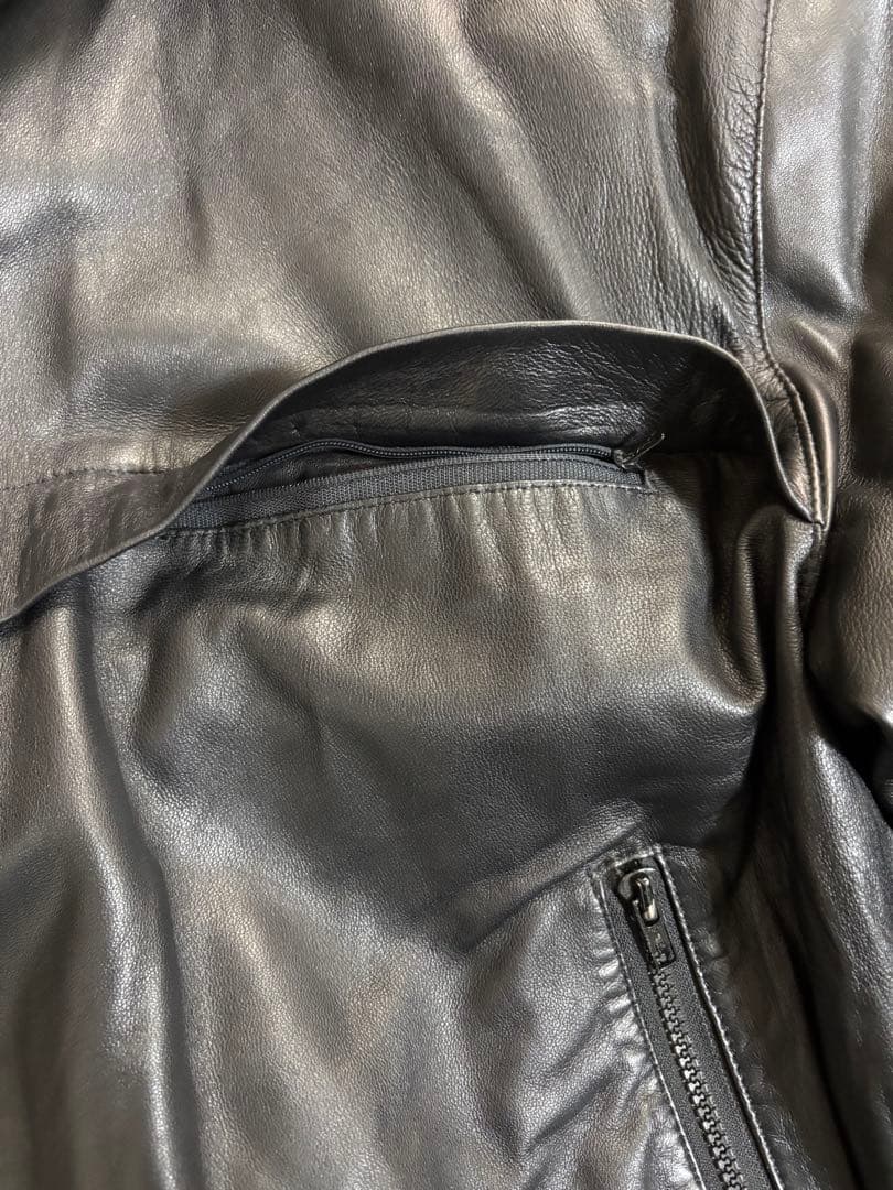 リバーシブル　レザー&ミンクファー　　レザージャケット　レトロ