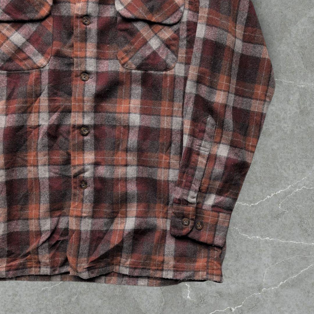 服*り様 ペンドルトン ボードシャツ ウール Mサイズ ブラウン系 マルチカラー