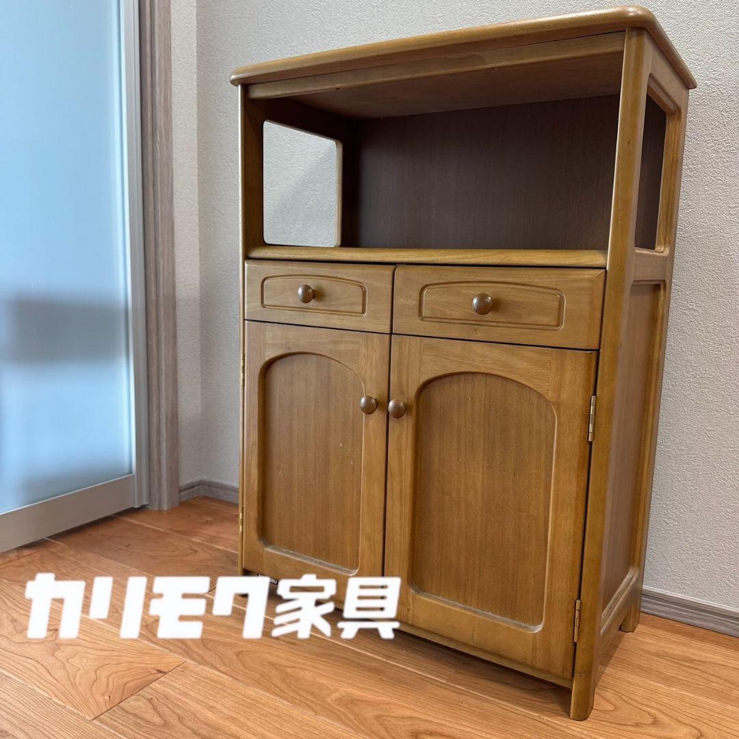 カリモク　飾り棚　花台　電話台　FAX台