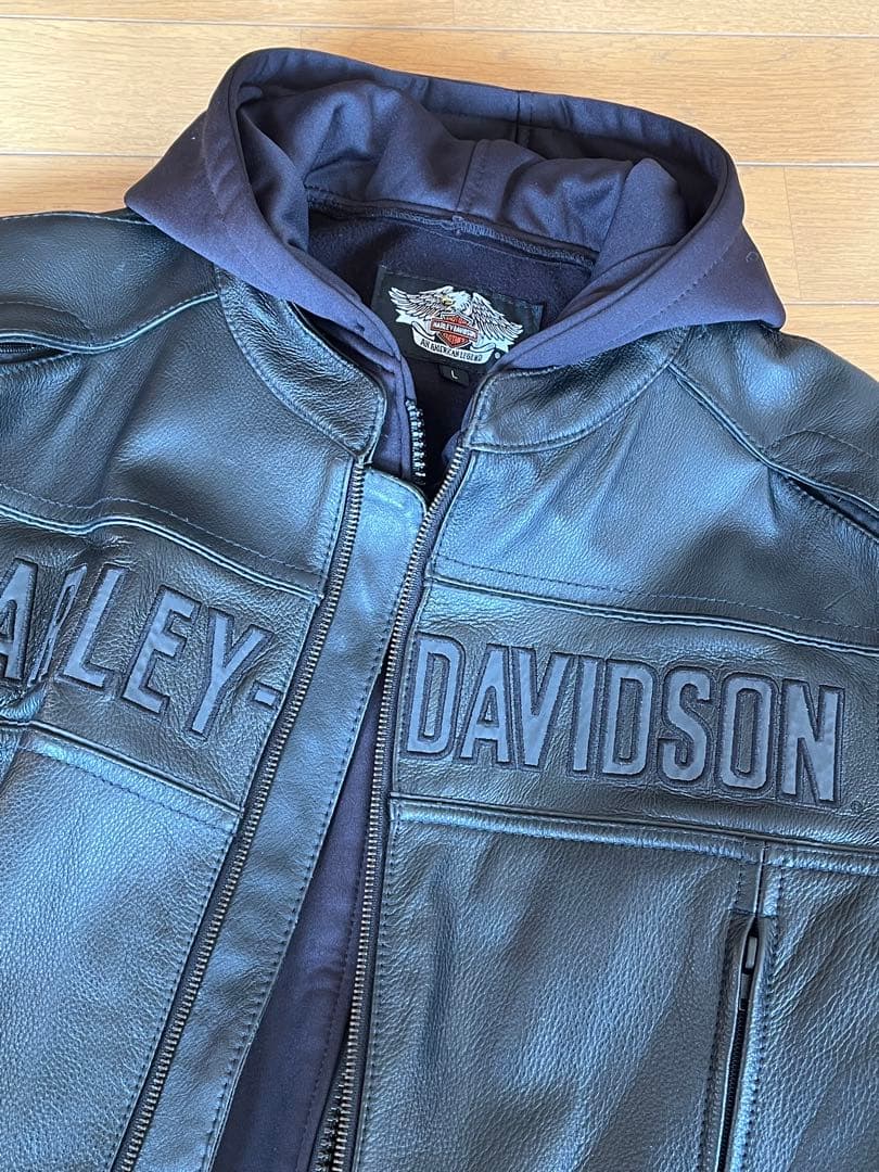 【未使用】Harley-Davidson本革ライダースジャケット(インナー付属)